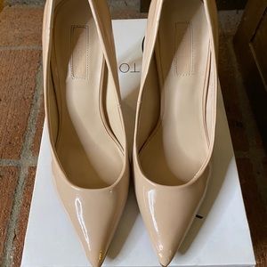 TopShop GEMINI2 Nude Patent Leather Heels